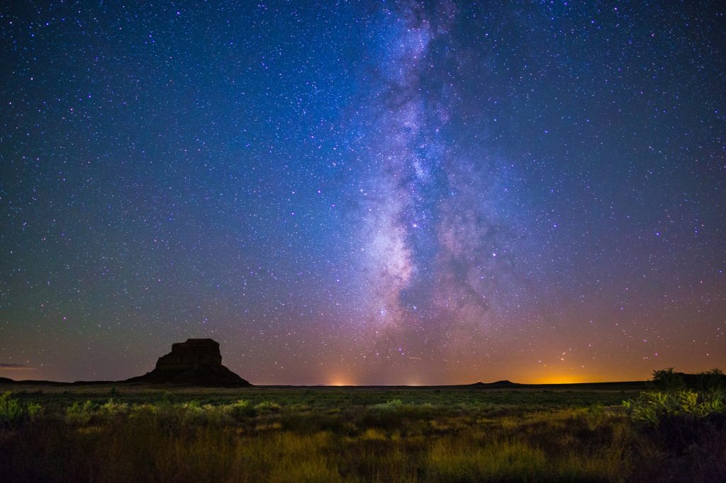 Milky Way rises above Fajada Butte.