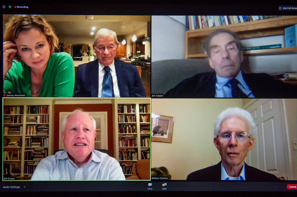 Group of speakers on Zoom.