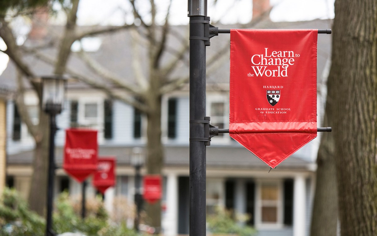 Red banner with white text that reads "learn to change."