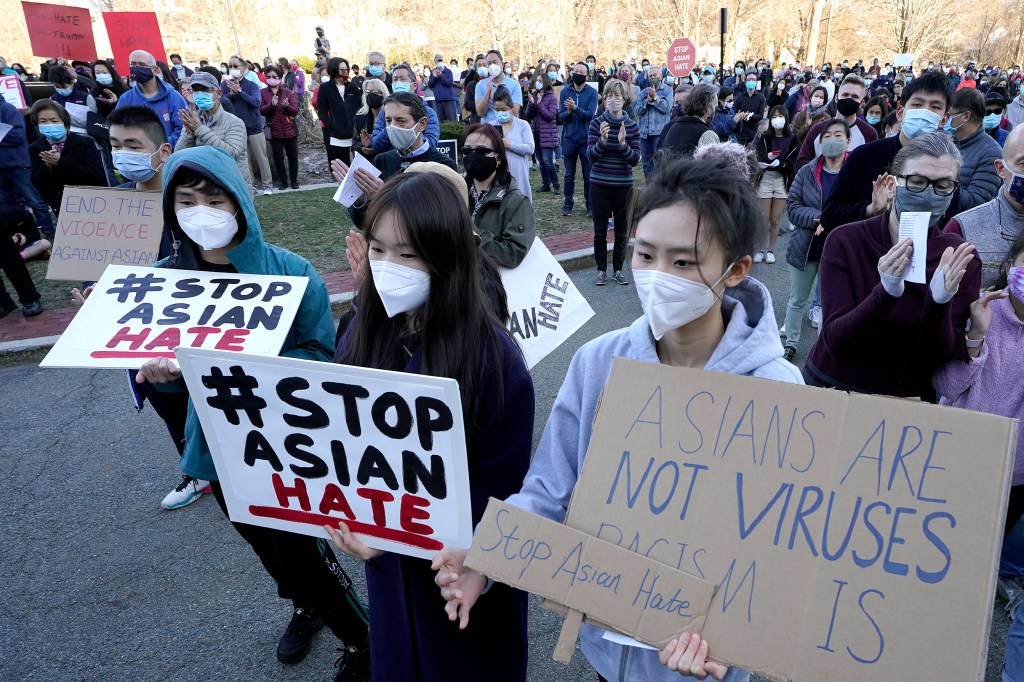 Rally to support Asian Americans.