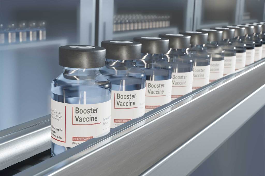 Vials of booster vaccine