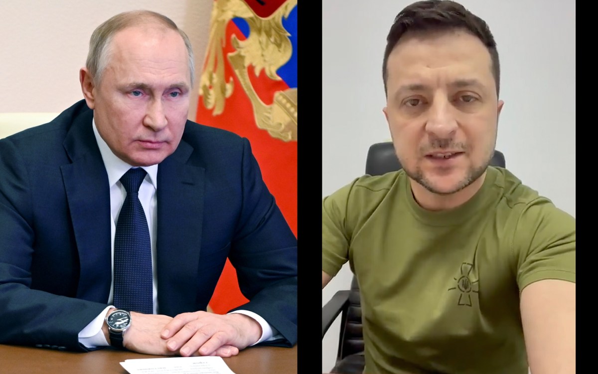 Vladimir Putin and Volodymyr Zelensky.