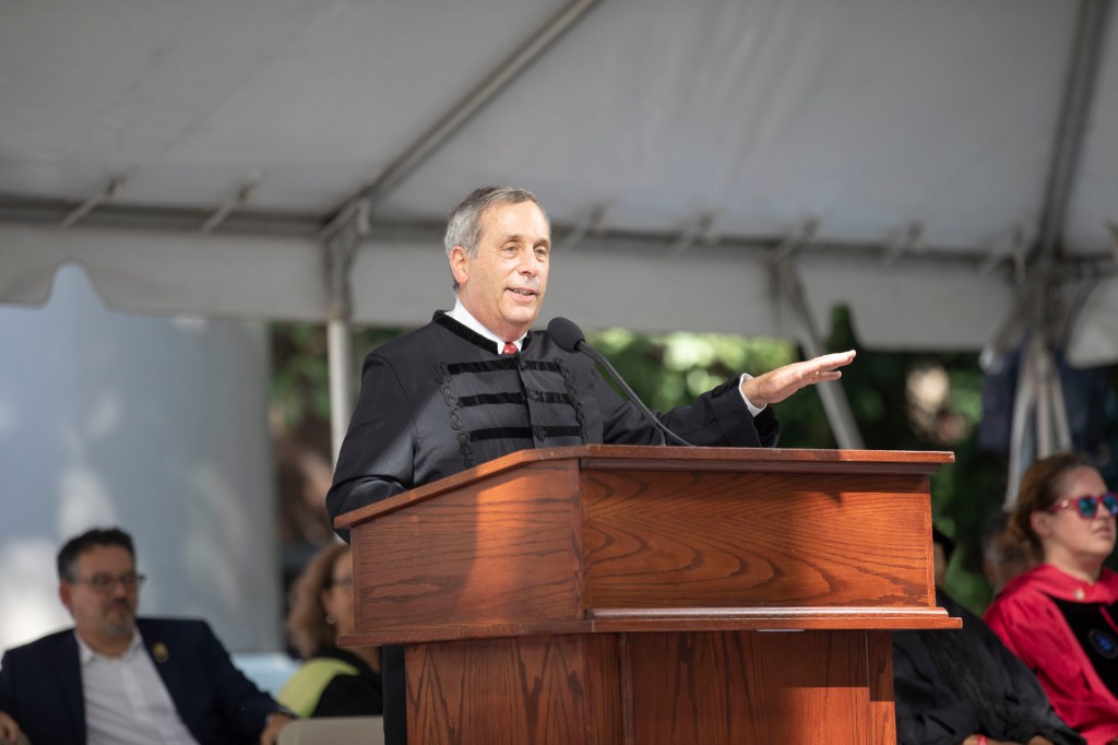 Harvard President Larry Bacow.