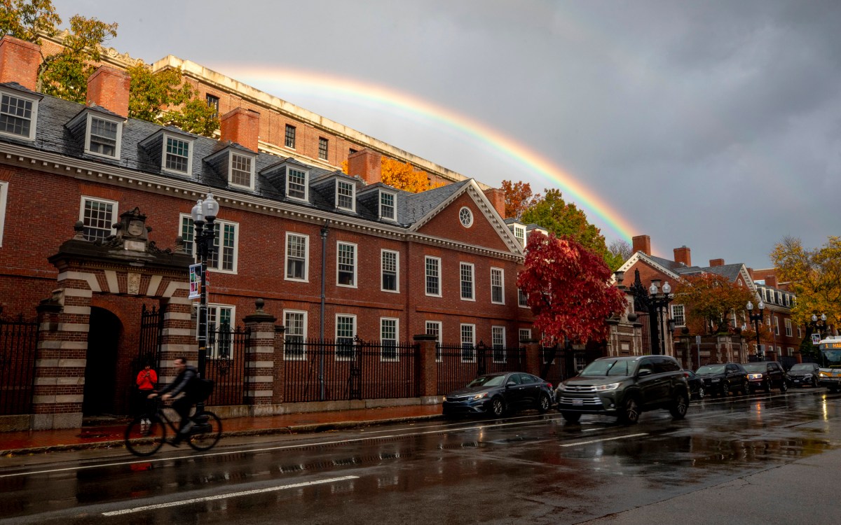 Rainbow in Harvard Square.