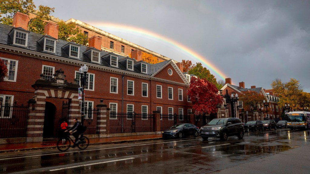 Rainbow in Harvard Square.