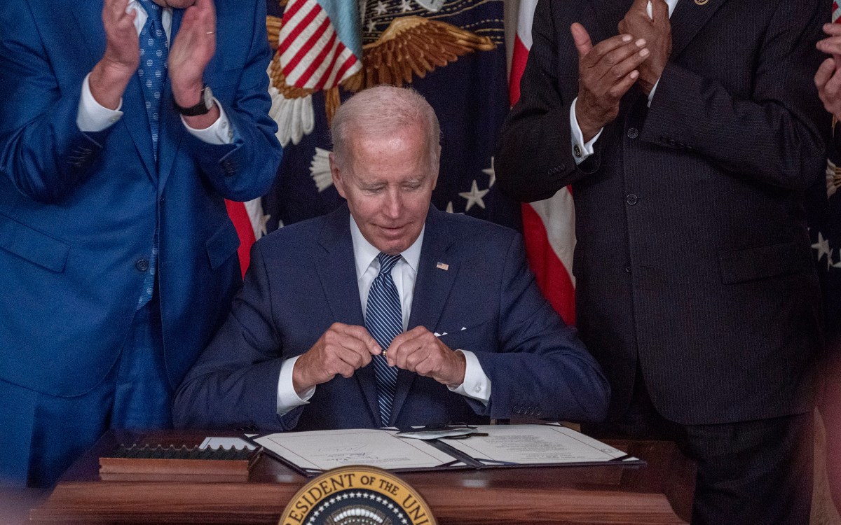 President Biden signs Inflation Reduction Act.