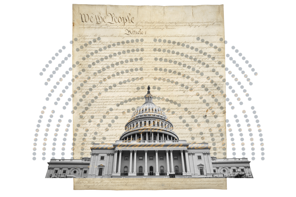 Collage of Capitol, Constitution.