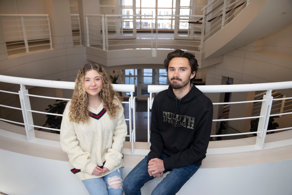 Jaclyn Corin (left) and David Hogg,