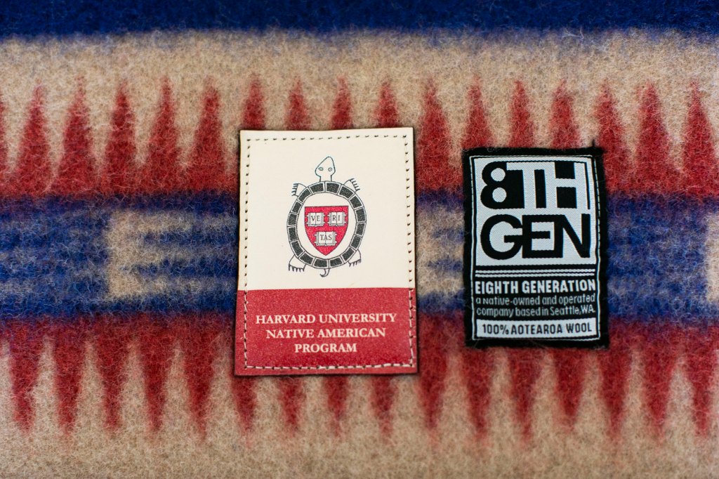 A special blanket from Eighth Generation, a Native-owned blanket company.