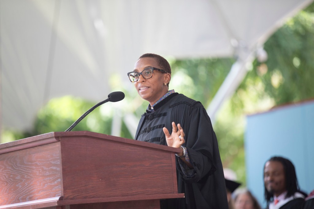 Harvard President Claudine Gay at convocation.