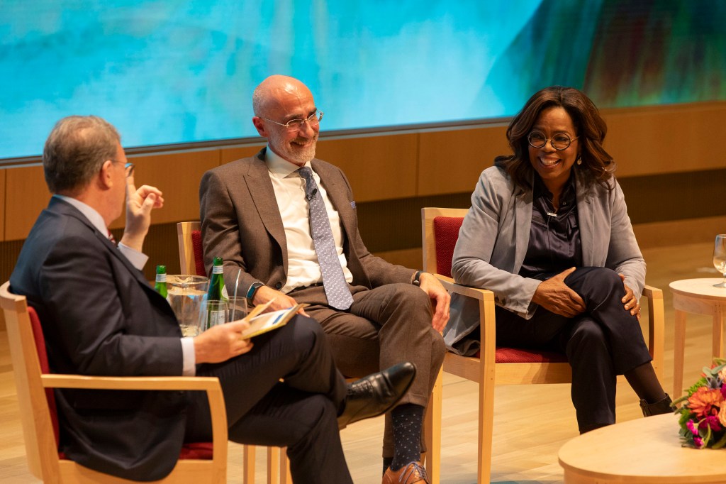 Jeffrey Goldberg, Arthur Brooks, and Oprah Winfrey.