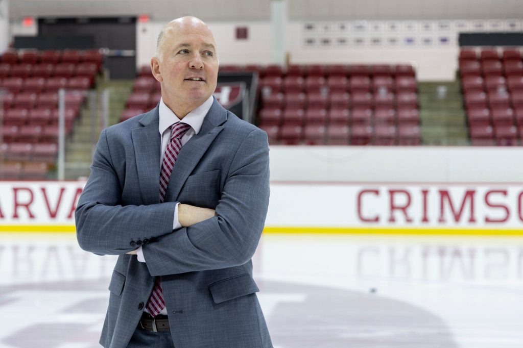 Ted Donato inside Bright-Landry Hockey Center.