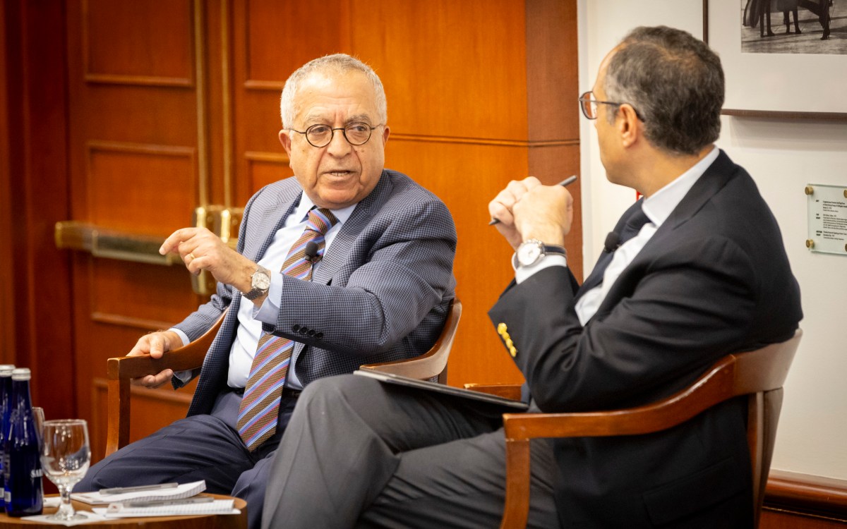 Salam Fayyad and Tarek Masoud.