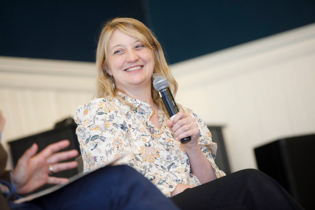 Heidi Schreck in Farkas Hall.