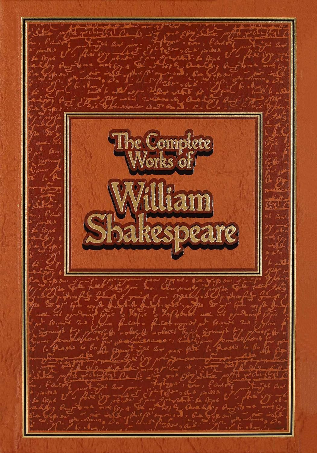 Book cover: "The Complete Works of William Shakespeare."