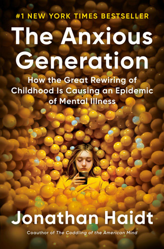 Book cover: "The Anxious Generation."