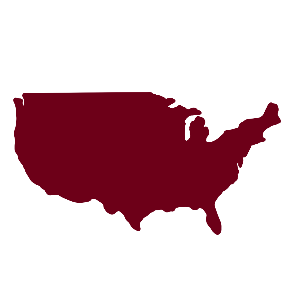 silhouette of USA 