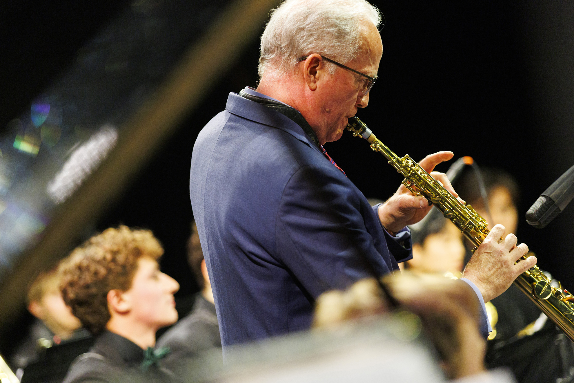 Ted Nash (right) performs during the show.