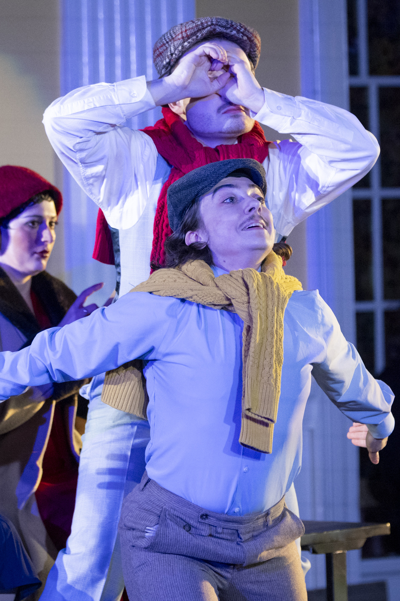 Marcus Schenck (top) and Leo Balkovetz perform a scene together.