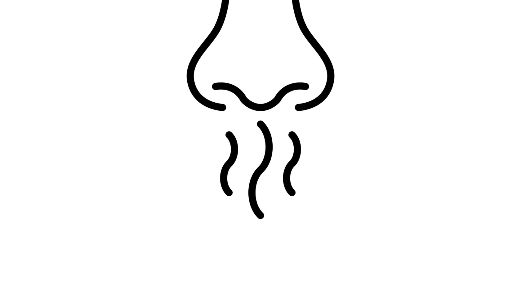 Illiustration of nose sniffing.