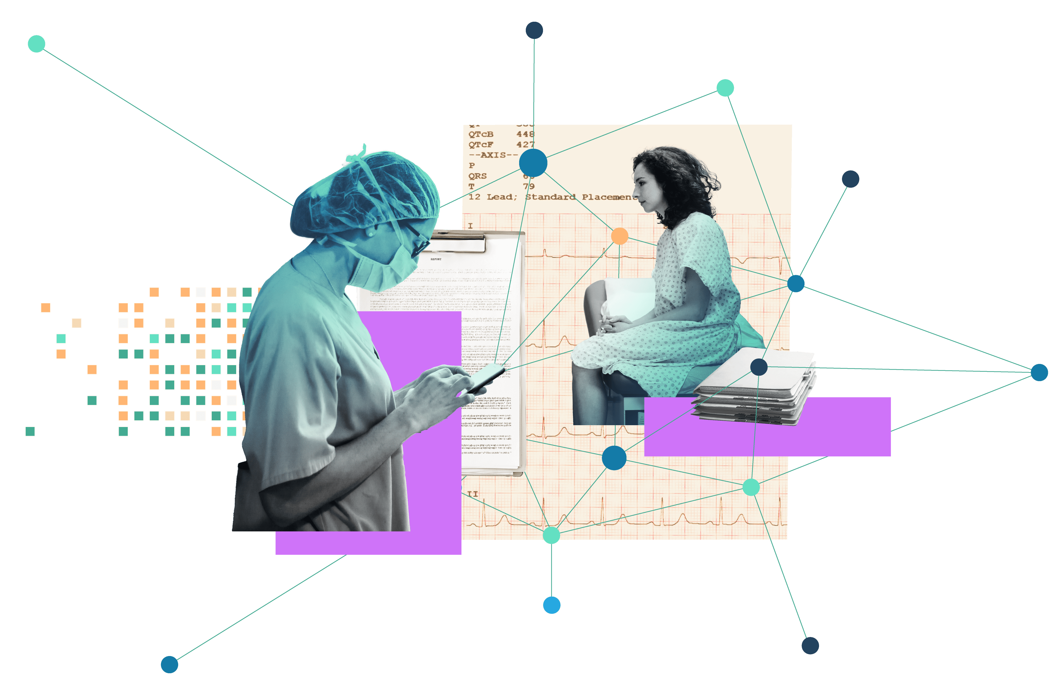 Collage of medical and technology images.