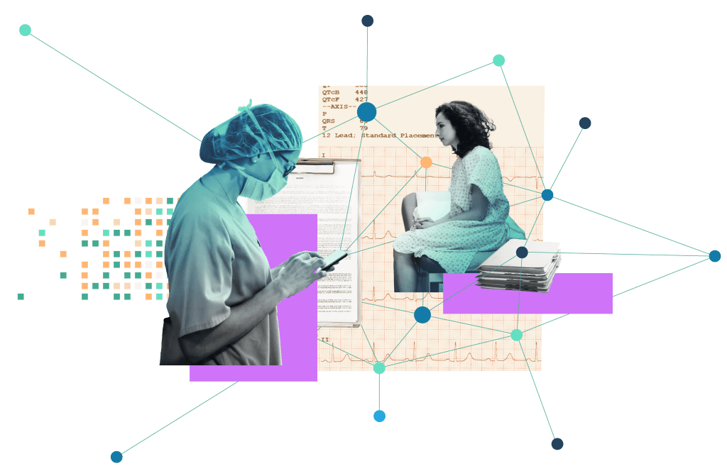 Collage of medical and technology images.