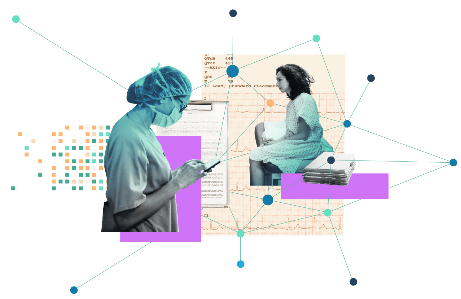 Collage of medical and technology images.