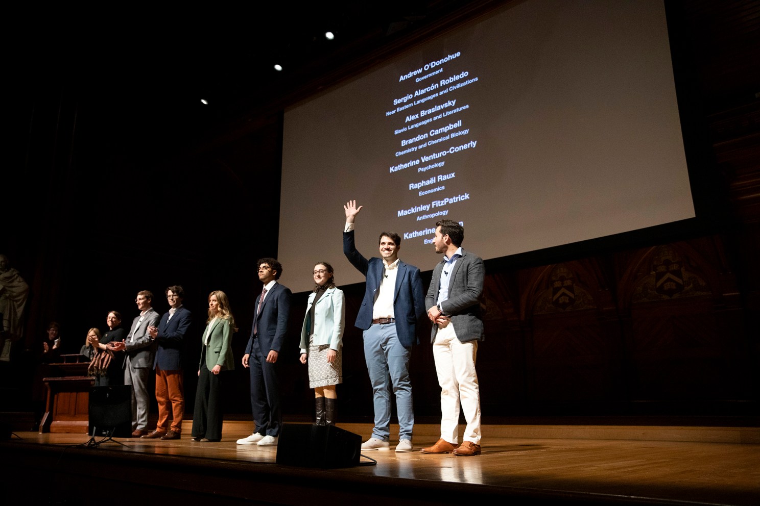 2025 Harvard Horizons scholars on stage.
