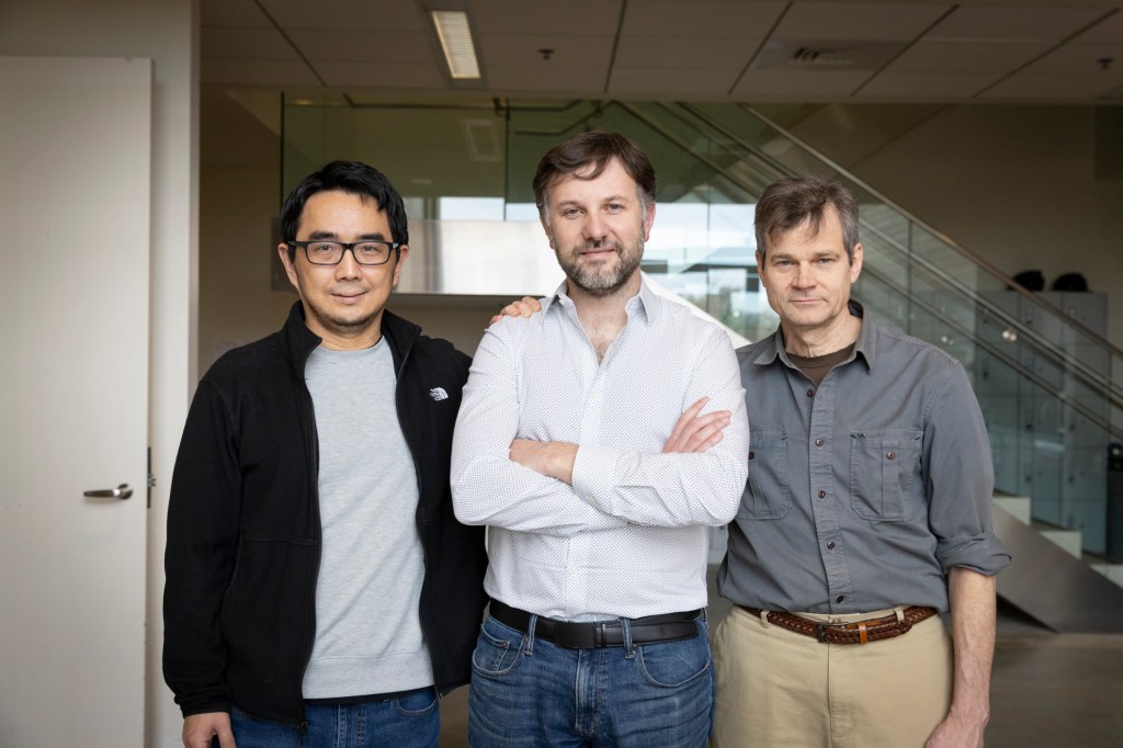 Kenichi Iwasaki (from left), Sasha Rayshubskiy, and Christ Stokes.