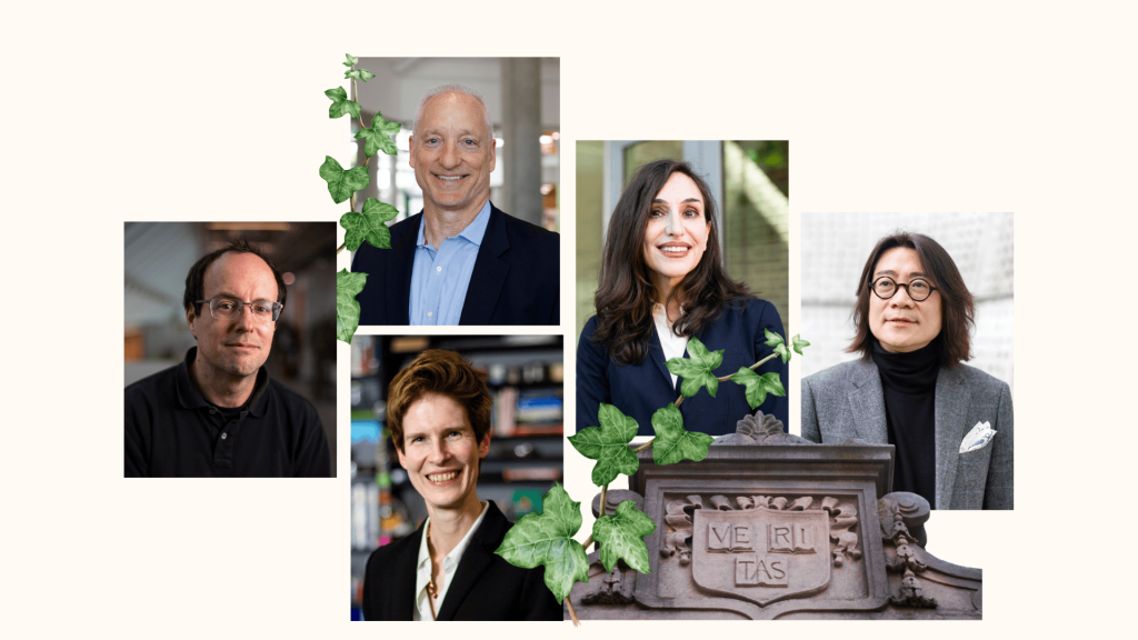 Collage of Harvard professors.