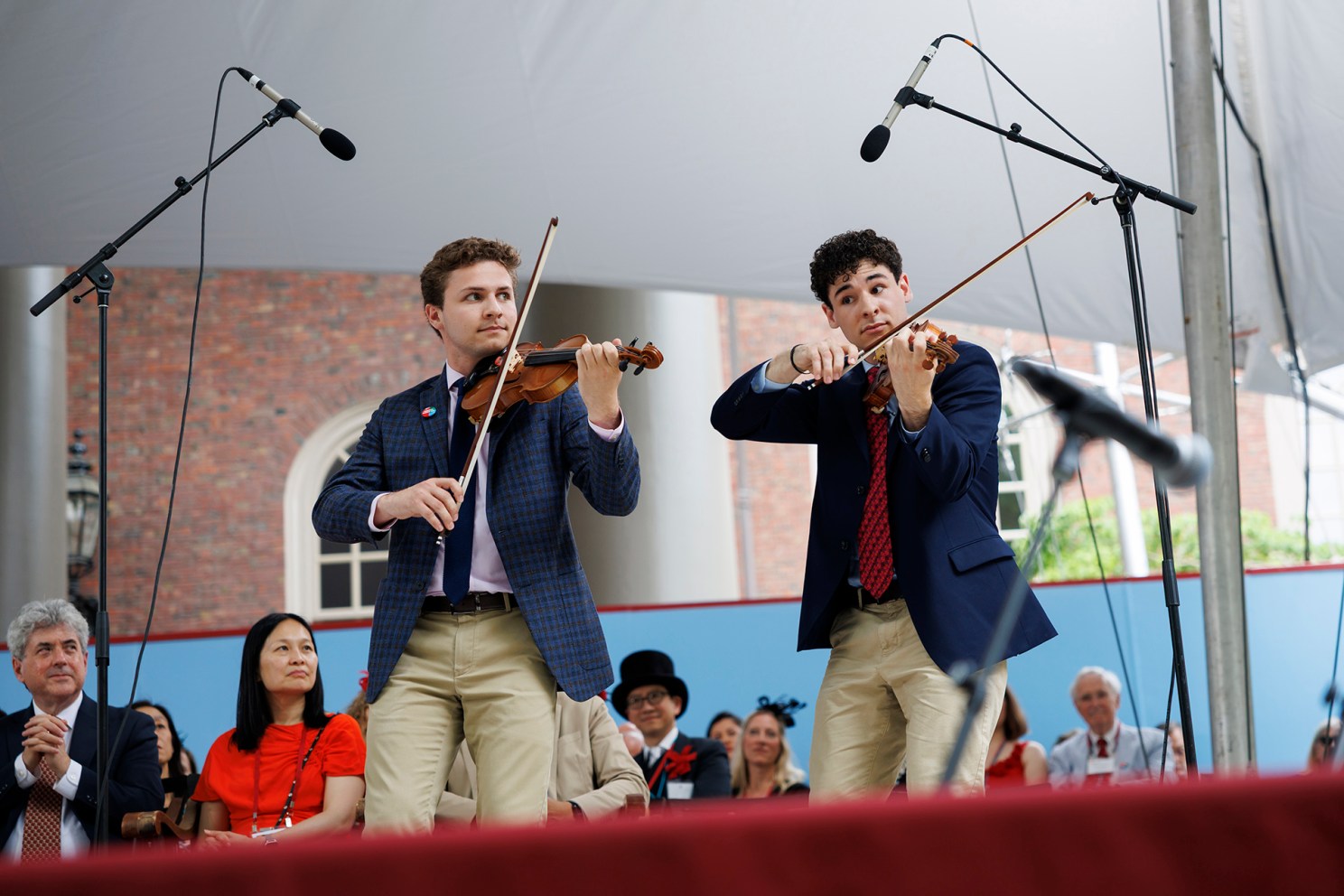 Danilo and Sava Thurber play violin.