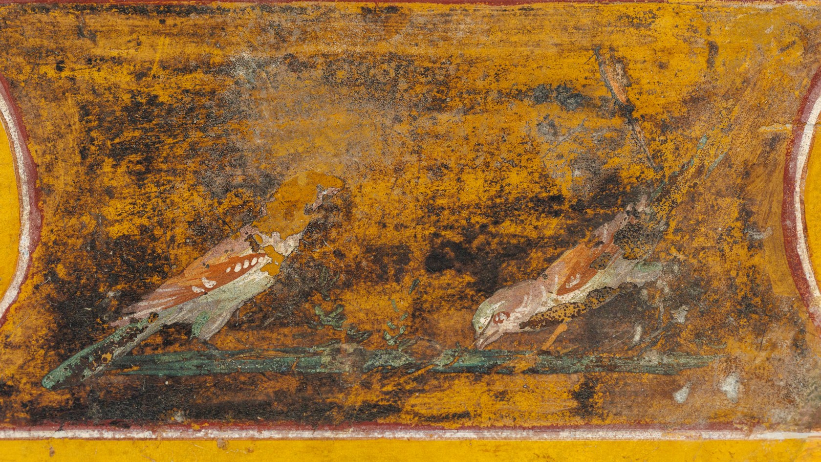 Detail of a Wall Painting Fragment from the Villa at Boscotrecase, 10 BCE-1 BCE, from the early Roman Imperial period.