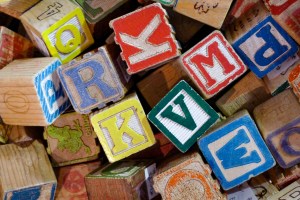 Alphabet blocks.