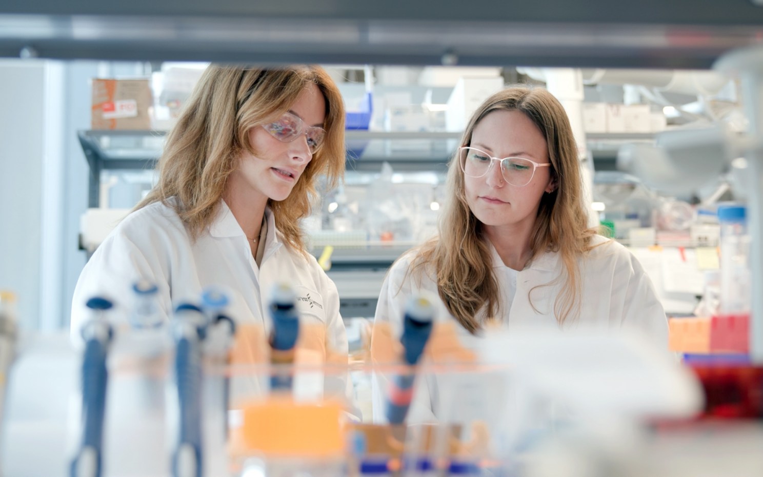 Researchers in a lab