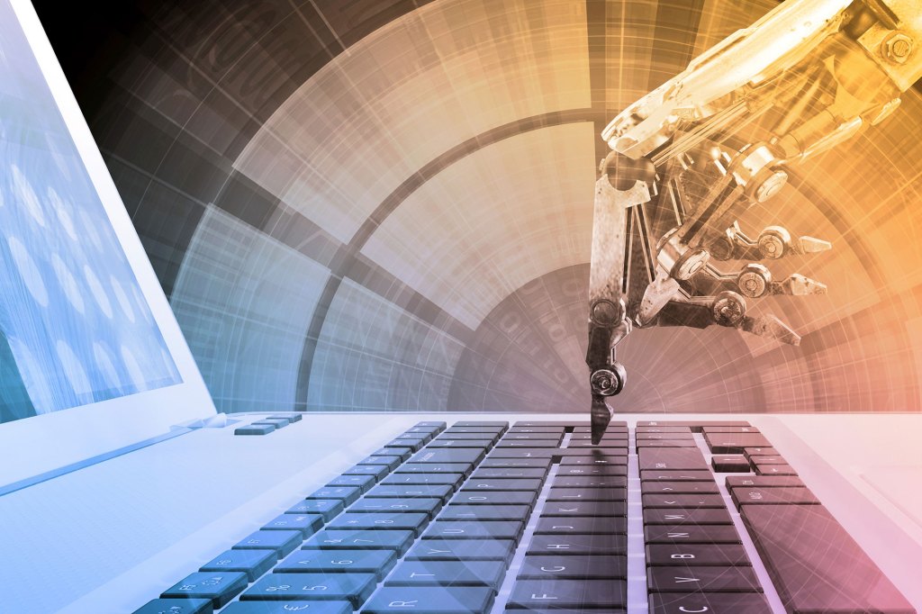 Illustration to depict AI taking medical notes.