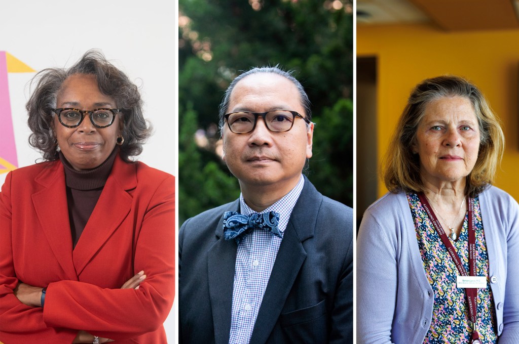 Headshots of Robin Glover, Giang Nguyen, Barbara Lewis
