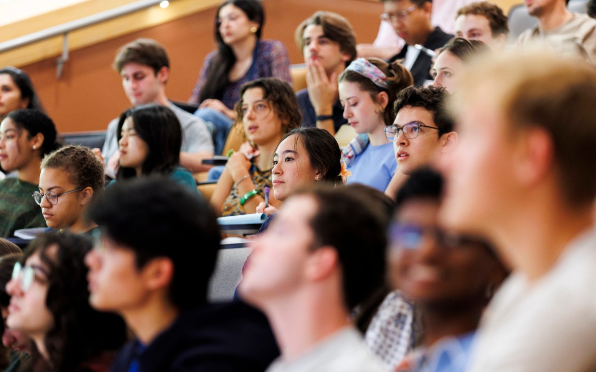 Students are pictured during Humanities 10a: a Humanities Colloquium: from Homer to Joyce, also known as HUM10A, covers 2,500 years of essential works and is group taught by six professors.