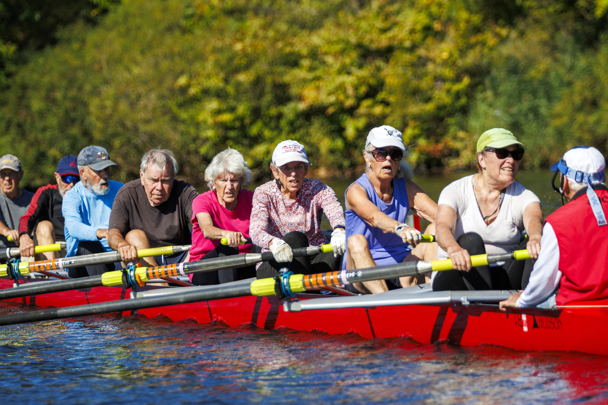The Octo Eight is pictured on the Charles River.
