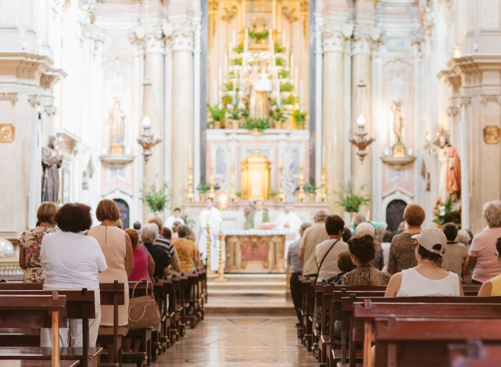 church mass inside catholic church