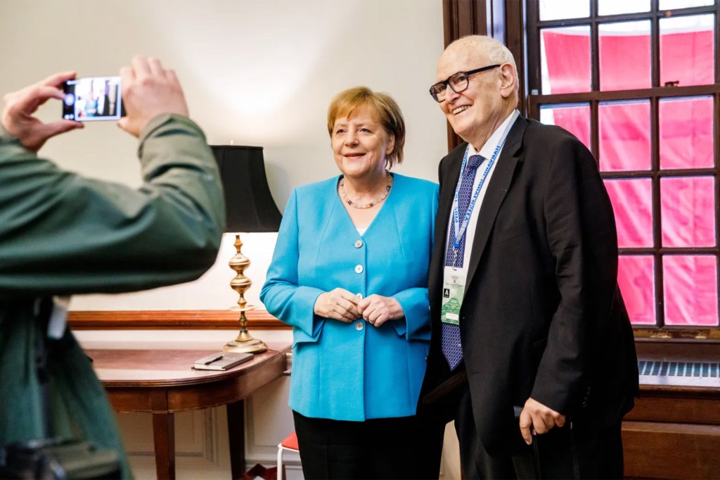 Angela Merkel with Guido Goldman.