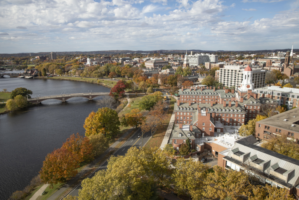 Harvard campus along Charles River.
