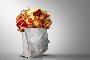 Ultra-Processed Food filling a bag.