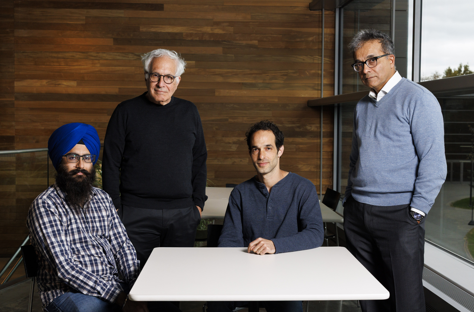 Ishaan Chandok (from left), Jeff Lichtman, Yaron Meirovitch, and Aravi Samuel.