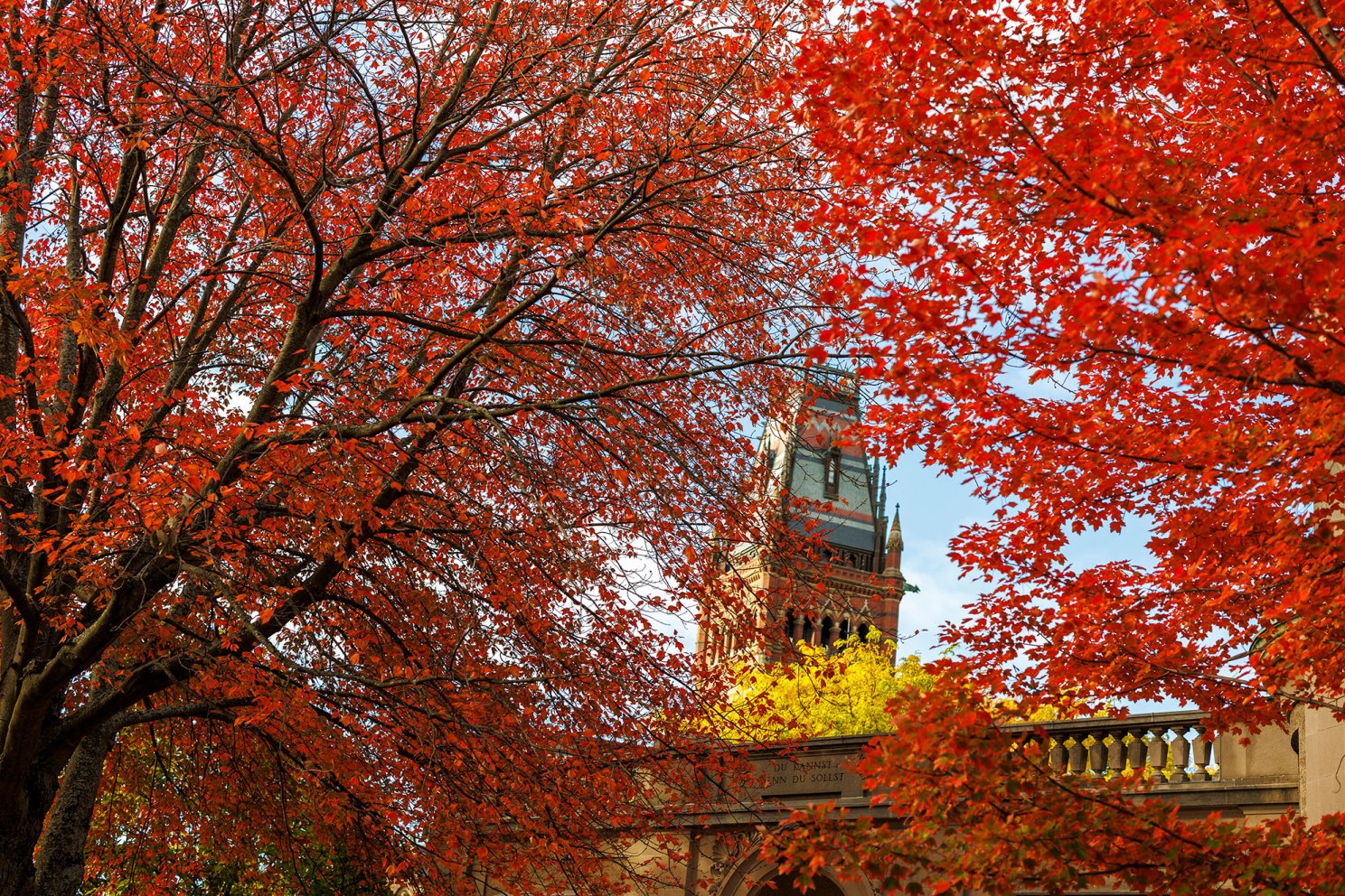 Memorial Hall tower.