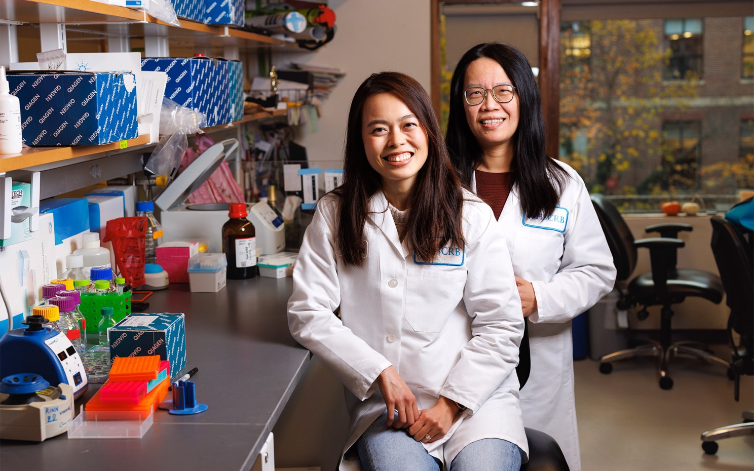 Hannah Tam (from left) and Ya-Chieh Hsu.