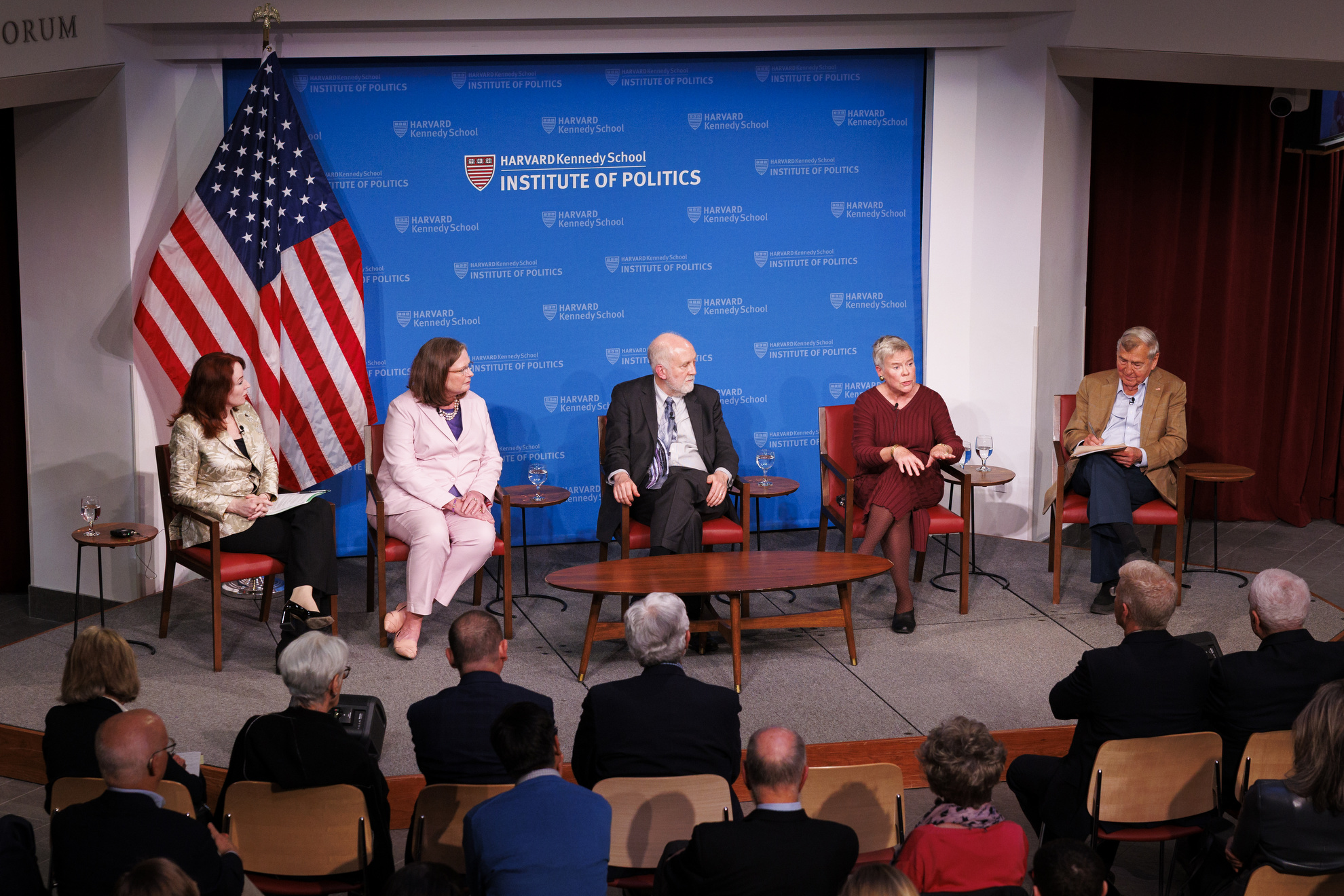 Meghan O'Sullivan (from left), Laura S. H. Holgate, Matthew Bunn, Rose Gottemoeller, and Graham Allison.