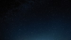 Black starry sky.